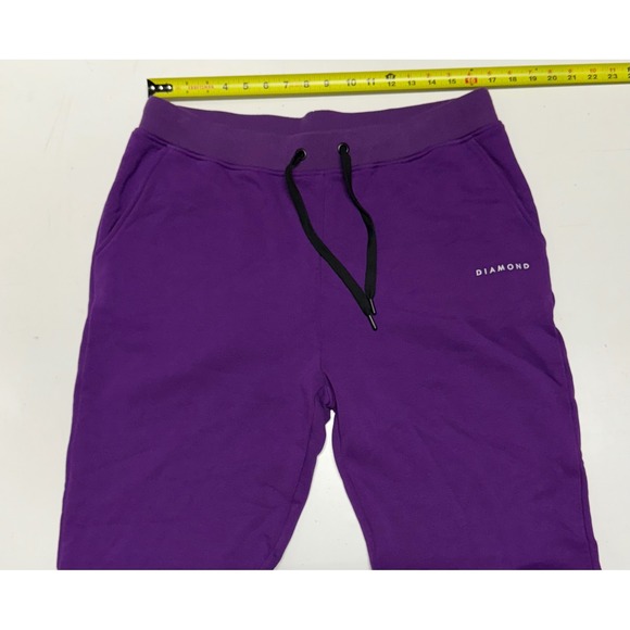 Diamond Supply Co. Mens Purple Jogger Sweatpants Drawstring Cuffed Bottom XL - Picture 2 of 3